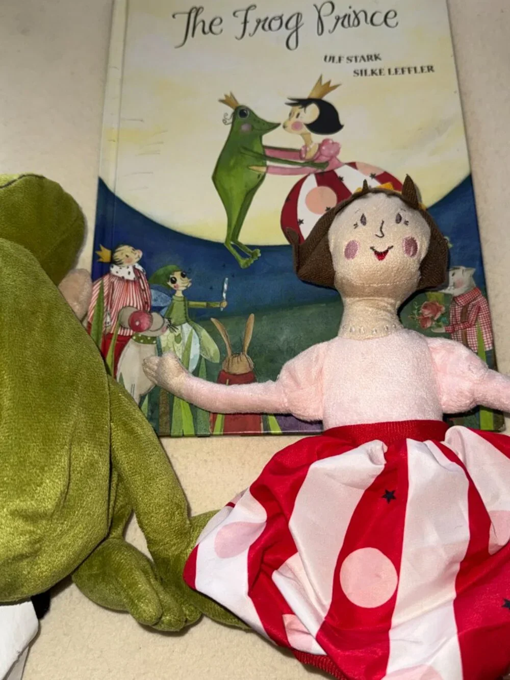 3pc IKEA Frog Prince Plush Toy KVACK Princess Doll 2-in-1 Stuffed Animal wBOOK